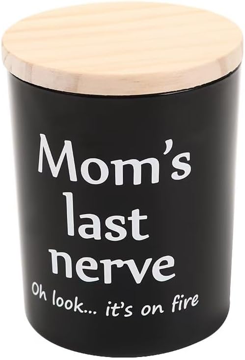 Moms Last Nerve Candle, Gifts for Mom from Daughter Son, Mothers Day Candle, Funny Birthday Gift for Mom, Sandalwood Scented Candles, Natural Soy Candles, 6 OZ