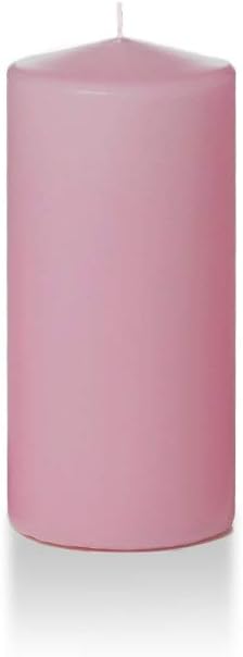 yummi 3" x 6" Light Rose Round Pillar Candles - 3 per Pack