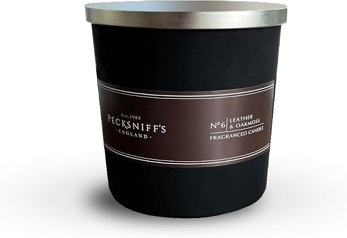 Pecksniff's Leather & Oakmoss Candle | 3 Wicks, 550g /19.4 oz