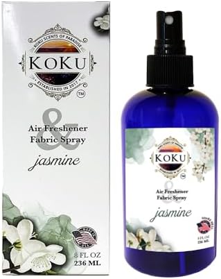 Jasmine Air Freshener - Room Spray - Odor Eliminator - Deodorizer - Car Air Freshener - Home Spray - Linen Spray - Fabric Refresher - Non-Toxic - Alcohol Free – 8 Oz