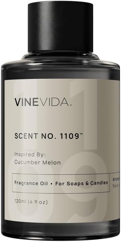 VINEVIDA [4oz] Cucumber Melon Fragrance Oil for Candle Making and Soap Making - Premium Candle Scents for Soy Candles