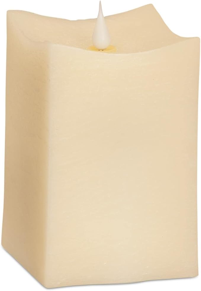 Melrose Simplux Squared Candle w/Moving Flame