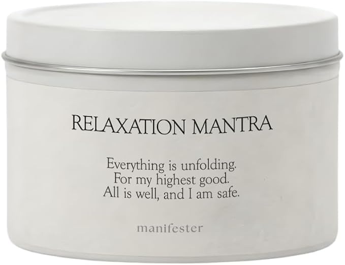 Natural Soy Wax Candle with Mantra – Clean Burn 100% Cotton Wick (No Lead or Zinc) – Phthalate-Free & Paraben-Free – Long-Lasting – Gift for Women – 6 oz (Relax, Babe Vanilla + Coconut)