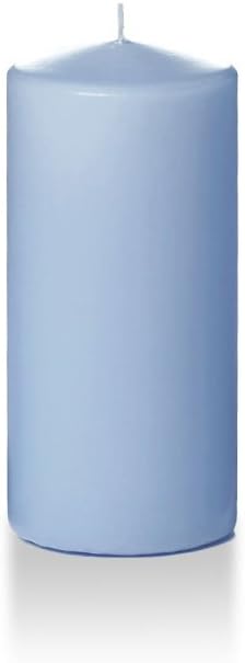 yummi 3" x 6" Periwinkle Blue Round Pillar Candles - 3 per Pack