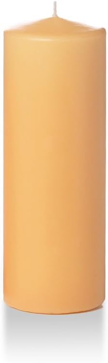 yummi 3" x 8" Caramel Round Pillar Candles - 3 per Pack