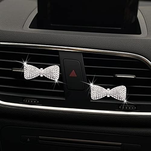 Car Decor Fresheners For Women Bling Accessories Air Outlet Decoration Aromatherapy Vent Clip Charm Freshener Set of 2,Bows