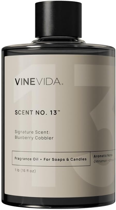 VINEVIDA 16oz Blueberry Cobbler Candle Fragrance - USA Made Natural Scent for Candle and Soap