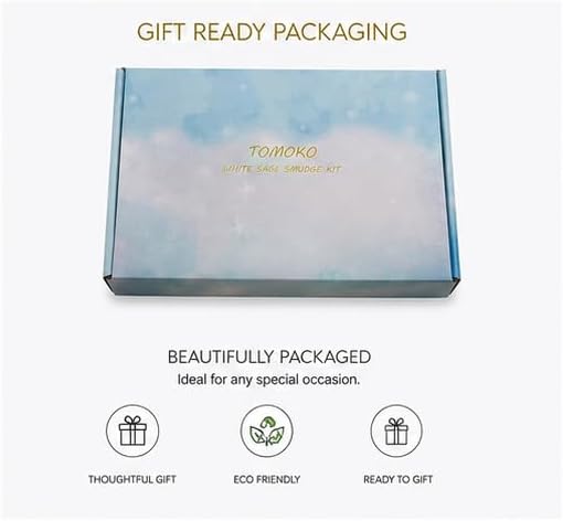 TOMOKO White Sage Smudge Product (6 Floral Sage with Box)