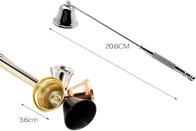 1Pc Rose Gold Candle Snuffer Accessories Vintage Decoration Candle Cover Tool Stainless Steel Smokeless Hand Kit Candle Safely Extinguish Accessories