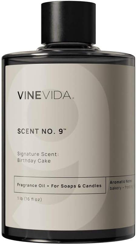 VINEVIDA [16oz] Birthday Cake Fragrance Oil for Candle and Soap Making - Made in USA Natural Scents