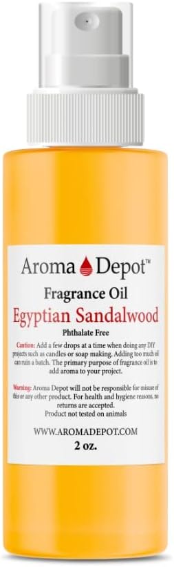 Egyptian Sandalwood 2 oz.Fragrance Oil I Perfume I Skin Oil I Scented Oil. DIY Projects Such as Candles, Bath Bombs, Body Butters, Creams & Lotions. for Diffuser, Burners, or Warmers.