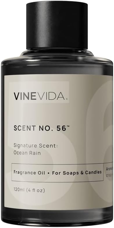 VINEVIDA [4oz] Ocean Rain Fragrance Oil for Candle Making and Soap Making - Premium Candle Scents for Soy Candles