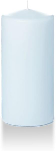 yummi 3" x 6" Ice Blue Round Pillar Candles - 3 per Pack