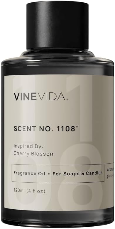 VINEVIDA [4oz] Cherry Blossom Fragrance Oil for Candle Making and Soap Making - Premium Candle Scents for Soy Candles