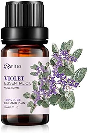 Violet Essential Oil - 100% Pure Organic Natural Plant (Viola odorata) Violet Oil for Diffuser, Aroma, Spa, Massage, Yoga, Perfume, 0.33oz