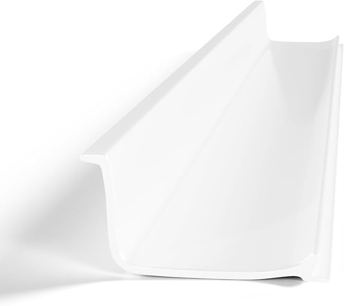 KASTLITE Linear Under Cabinet Light Cover Replacement | White Ribbed Acrylic Undercabinet Lens Diffuser | 24"L x 1-7/8"W x 1"H | Filters Under Counter Lights for Kitchen, Bathroom & Vanity | Shape C