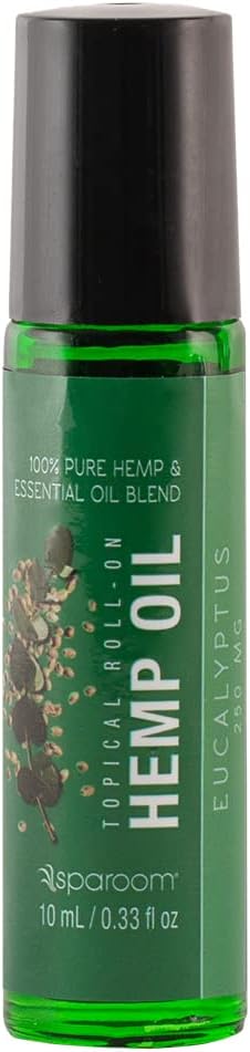 Sparoom Hemp Essential Oil Roll-On, Eucalyptus Aromatherapy, 0.33 Fluid Ounces