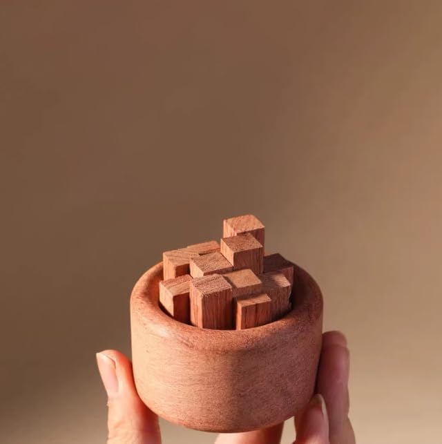 Passive Diffuser,3 Set of Wood Diffuser for Essential Oils,Car Fragrant Small Aromatherapy Diffuser Woodpile Shaped for Home Office Decoration,Black Walnut,Beech, Pear Wood