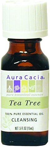 Aura Cacia Tea Tree Cleansing Essential Oil, 0.5 Fluid Ounce Box - 3 per case.