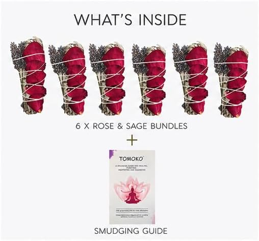 TOMOKO White Sage Smudge Product (6 Floral Sage with Box)