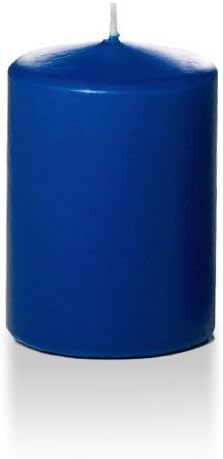 yummi 3" x 4" Royal Blue Round Pillar Candles - 3 per Pack