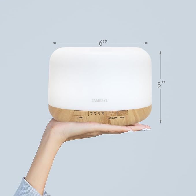 500ml Premium Essential Oil Diffuser, Ultrasonic Aromatherapy Fragrant Oil Humidifier Vaporizer