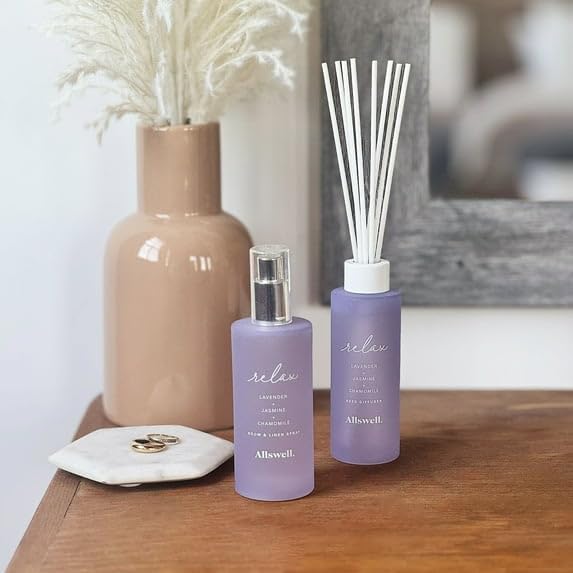 Scented Re ed Diffuser 3 Fl oz (90mL) 8 Synthetic (Relax (Lavender + Jasmine + Chamomile))