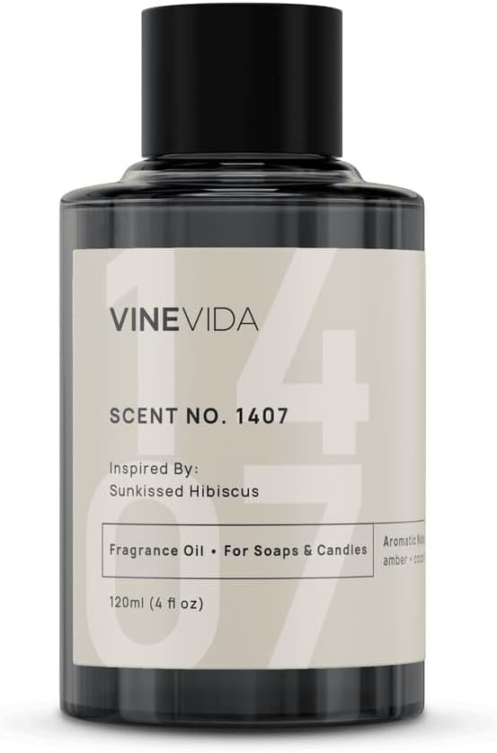 VINEVIDA 4oz Scent No.1407 Fragrance Oil for Candle & Soap Making - Natural Candle Scents Made in USA