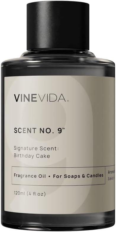 VINEVIDA [4oz] Birthday Cake Fragrance Oil for Candle Making and Soap Making - Premium Candle Scents for Soy Candles
