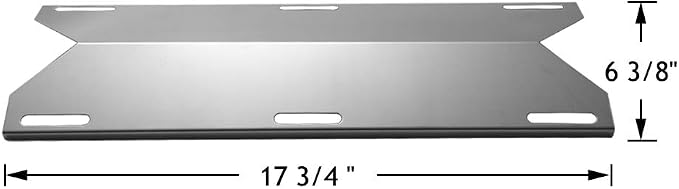 BBQ Heat Shields for Jenn-air Grill Parts 720-0061-LP, 720-0336, 730-0336, 730-0336, 7300163 Heat Plate Flame Tamer Replacement for Nexgrill Glen Canyon 17 3/4 inch Stainless Set of 3 KS745