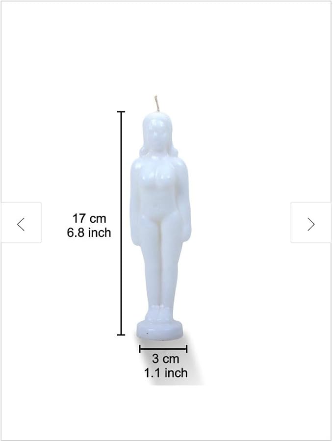 Female Body Candle – Sensual Goddess Figure Candle for Love, Attraction, Rituals & Spiritual Use – Decorative & Gift (Multiple Colors) (White)