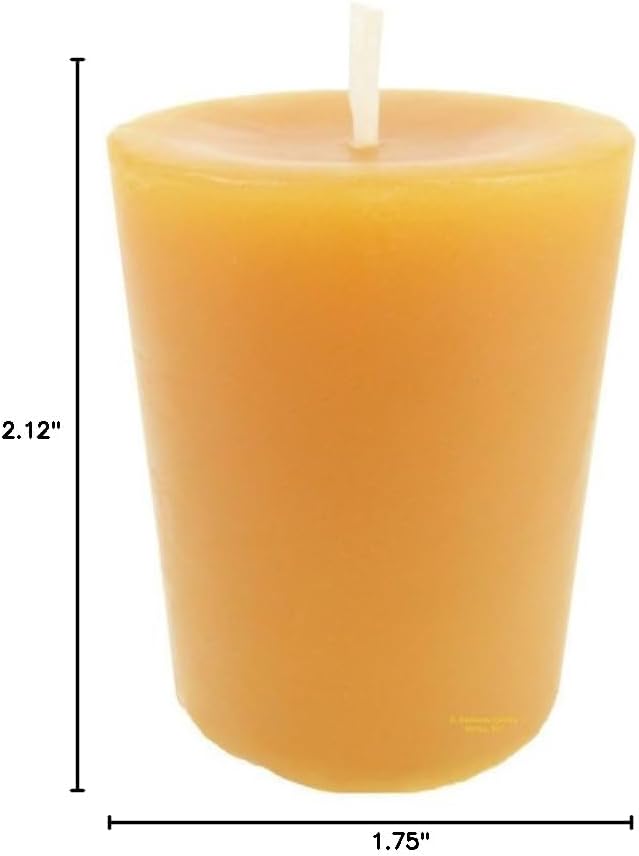 Beeswax Candle Works, Large 19-Hour Votives (Pack of 4) 100% USA Beeswax