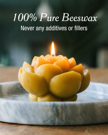 Sunbeam Candles 100% Pure Beeswax Pillar Candles | Long Burning All Natural Non-Toxic Beeswax Candles | Made in USA (Keepsake Love, Red, 3"x4.25")
