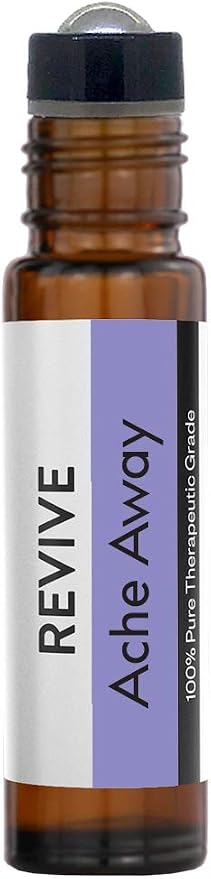 Ache Away Essential Oil Roll-On by Revive Essential Oils - 100% Pure Therapeutic Grade, for Diffuser, Humidifier, Massage, Aromatherapy, Skin & Hair Care