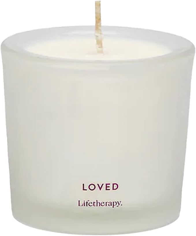 Lifetherapy Loved Scented Soy Votive Candle, Natural Wax, 2.5 Oz | Scented soy votive candle with clean burn, long lasting fragrance, and natural wax for home décor