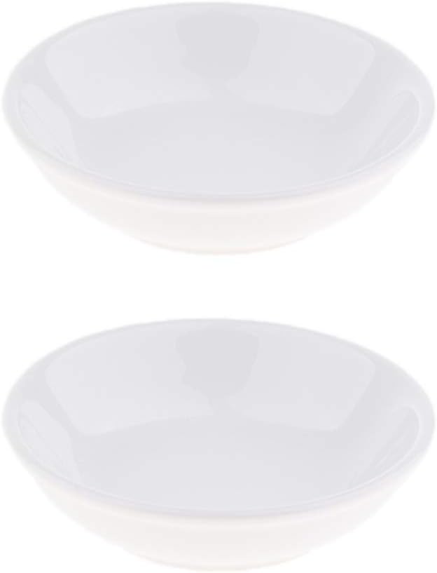 2 Pcs 3.8 Inch Round Replacement Ceramic Dish For Electric Burner Warmer