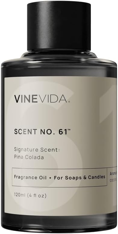 VINEVIDA [4oz] Pina Colada Fragrance Oil for Soap Making Scents for Candle Making, Perfume Oils, Soy Candles, Home Scents Oil Diffusers, Bath Scent Bomb Oils, Linen Spray, Lotions, Car Freshies