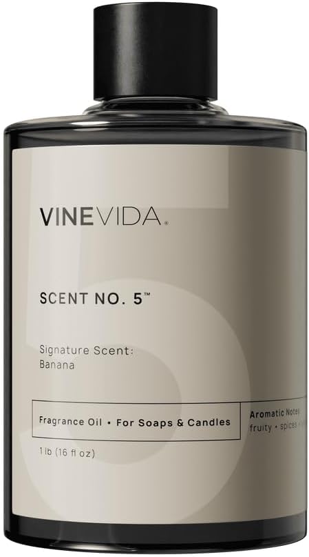 VINEVIDA [16oz] Banana Fragrance Oil for Candle Making and Soap Making - Premium Candle Scents for Soy Candles