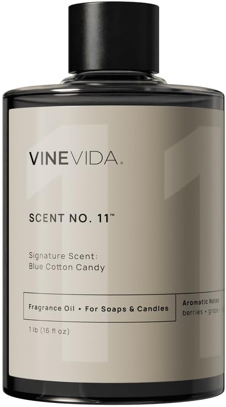 VINEVIDA[16oz] Blue Cotton Candy Fragrance Oil for Candle Making Scents for Soap Making, Perfume Oils, Soy Candles, Bath Bombs, Slime, Reed Diffusers, Room Spray, Laundry, ARTS-FOBP-BLU-COTT-16