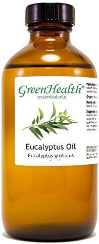 GreenHealth Eucalyptus Essential Oil – 8 fl oz (237 ml) – 100% Pure & Uncut – Aromatherapy Oil in Amber Glass Bottle – for Diffuser, Cleaning, Room Spray, and Home Fragrance