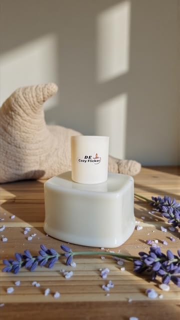 Lavender Cocoon | Tumbler White Scented Candle for Any Occasion | Long Lasting with 50 Hour Burn Time 8.15oz | Soy Candle | Cotton Wick