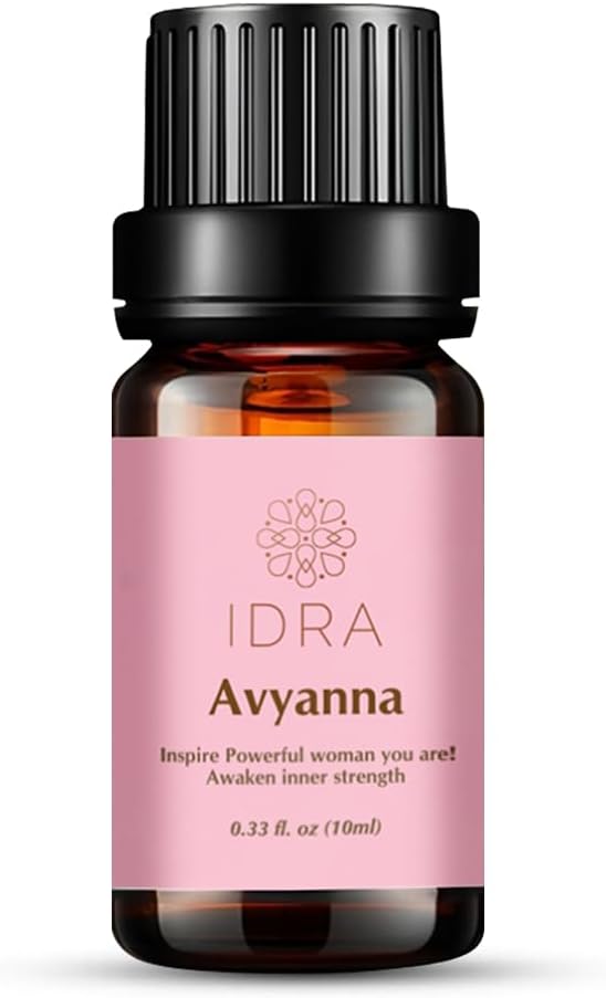 IDRA Avyanna Essential Oil Blend by Idra Wellness Inspire The Powerful Woman Therapeutic Grade Aroma for Diffusers & Aromatherapy Jasmine, Cedarwood Vanilla 10 ML