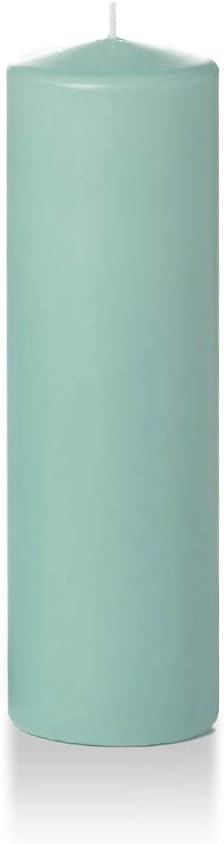 yummi 3" x 10" Blue Jade Round Pillar Candles - 3 per Pack