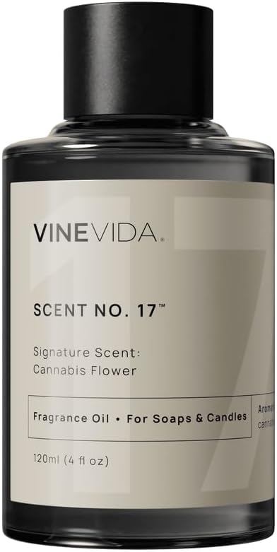 VINEVIDA [4oz] Cannabis Flower Fragrance Oil - Made in USA Scents for Candle Making - Natural Candle Fragrance Oil - Scents for Soap Making
