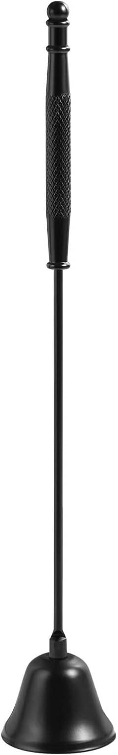 Kirecoo Candle Snuffer Extinguisher with Long Handle, Polished Stainless Steel Wick Flame Snuffer for Putting Out Wick Flame Safely, Black Candle Accessory