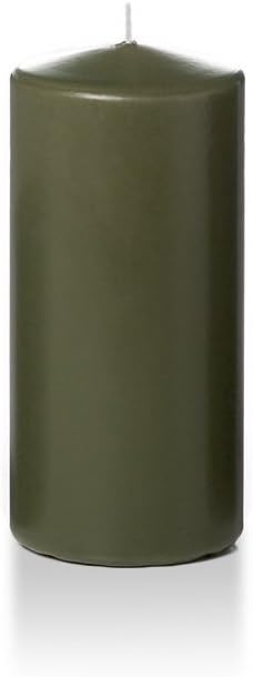yummi 3" x 6" Olive Round Pillar Candles - 3 per Pack