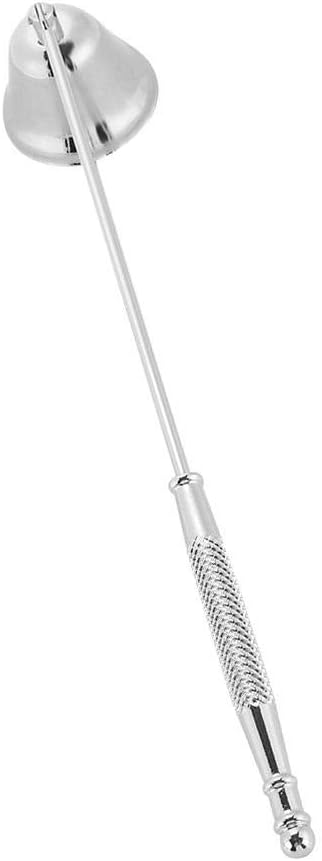 Yosoo Candle Snuffer, Candle Extinguisher Fashion Polished Stainless Steel Bell Shaped Candle Snuffer Long Handle Candle Cover Tool to Safely Extinguish Candle Snuffer Candle Accessories