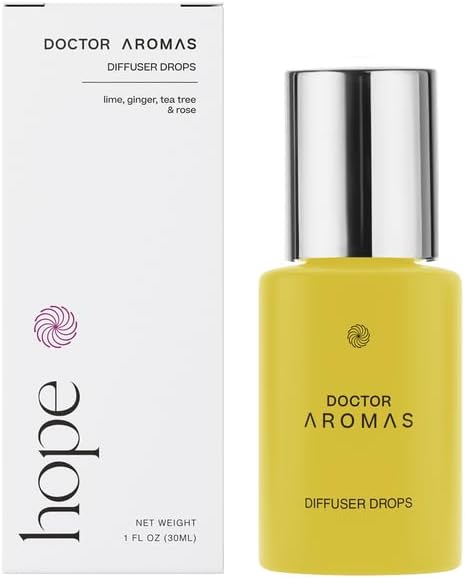 Doctor Aromas Premium Therapeutic Essential Oils Fragrance Scents Bottles Refills- Organic Aroma, Safe for Diffusers, Aromatherapy Lemon Lavender and Other Blends, 1 OZ (Pack of 1, Hope)