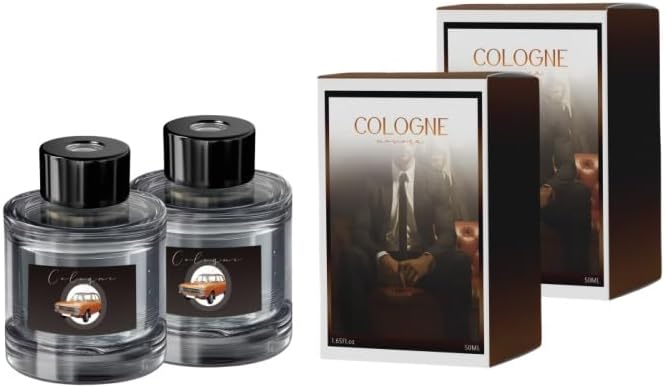 2Pcs Air Freshener,Cologne Fragrance Refill,50ML Diffuser Perfume Refill,1.65FL.oz Refillable Aromatherapy Oil with Natural Extracts,Max 60-180 days Car Fresheners