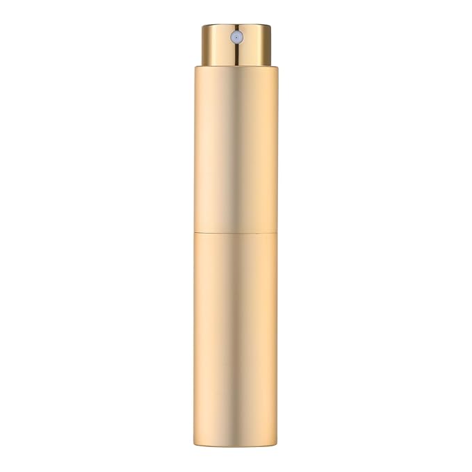Tekson 10ml Travel Perfume Atomizer Refillable, Mini Cologne Spray Bottle Empty, Small Coffee Spray Bottle (Gold)